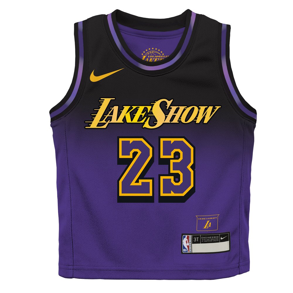Toddler Los Angeles Lakers #23 LeBron James Purple 2024/25 Swingman City Edition Player Jersey Toddler Los Angeles Lakers #23 LeBron James Purple 2024/25 Swingman City Edition Player Jersey