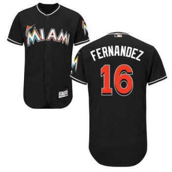 marlins #16 Jose Fernandez Black Flexbase Authentic Collection Stitched MLB Jersey marlins #16 Jose Fernandez Black Flexbase Authentic Collection Stitched MLB Jersey