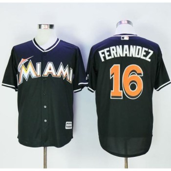 marlins #16 Jose Fernandez Black New Cool Base Stitched MLB Jersey marlins #16 Jose Fernandez Black New Cool Base Stitched MLB Jersey
