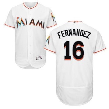 marlins #16 Jose Fernandez White Flexbase Authentic Collection Stitched MLB Jersey marlins #16 Jose Fernandez White Flexbase Authentic Collection Stitched MLB Jersey