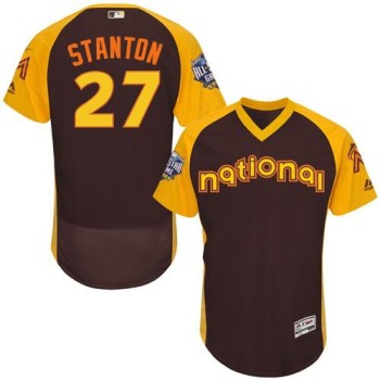 marlins #27 Giancarlo Stanton Brown Flexbase Authentic Collection 2016 All-Star National League Stitched MLB Jersey marlins #27 Giancarlo Stanton Brown Flexbase Authentic Collection 2016 All-Star National League Stitched MLB Jersey