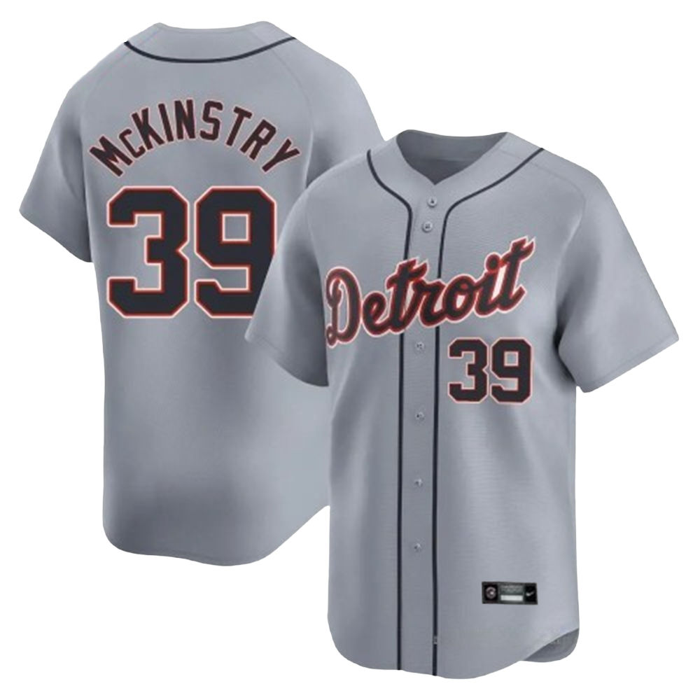 Men's Detroit Tigers #39 Zach McKinstry Nike Gray Road Replica Jersey