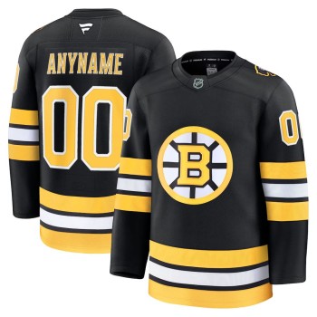 Men's Boston Bruins Black Home Premium Custom Jersey Men's Boston Bruins Black Home Premium Custom Jersey