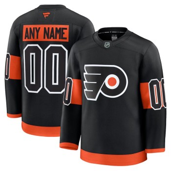 Youth Philadelphia Flyers Black Alternate Custom Jersey Youth Philadelphia Flyers Black Alternate Custom Jersey