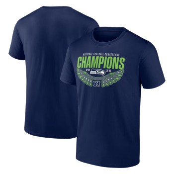 Men's Seattle Seahawks College Navy 2025 NFC Champions Hometown T-Shirt Men's Seattle Seahawks College Navy 2025 NFC Champions Hometown T-Shirt