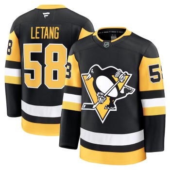 Men's Pittsburgh Penguins #58 Kris Letang Black Home Premium Jersey Men's Pittsburgh Penguins #58 Kris Letang Black Home Premium Jersey