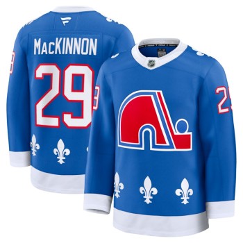 Men's Colorado Avalanche #29 Nathan MacKinnon Blue Alternate Heritage Premium Player Jersey Men's Colorado Avalanche #29 Nathan MacKinnon Blue Alternate Heritage Premium Player Jersey