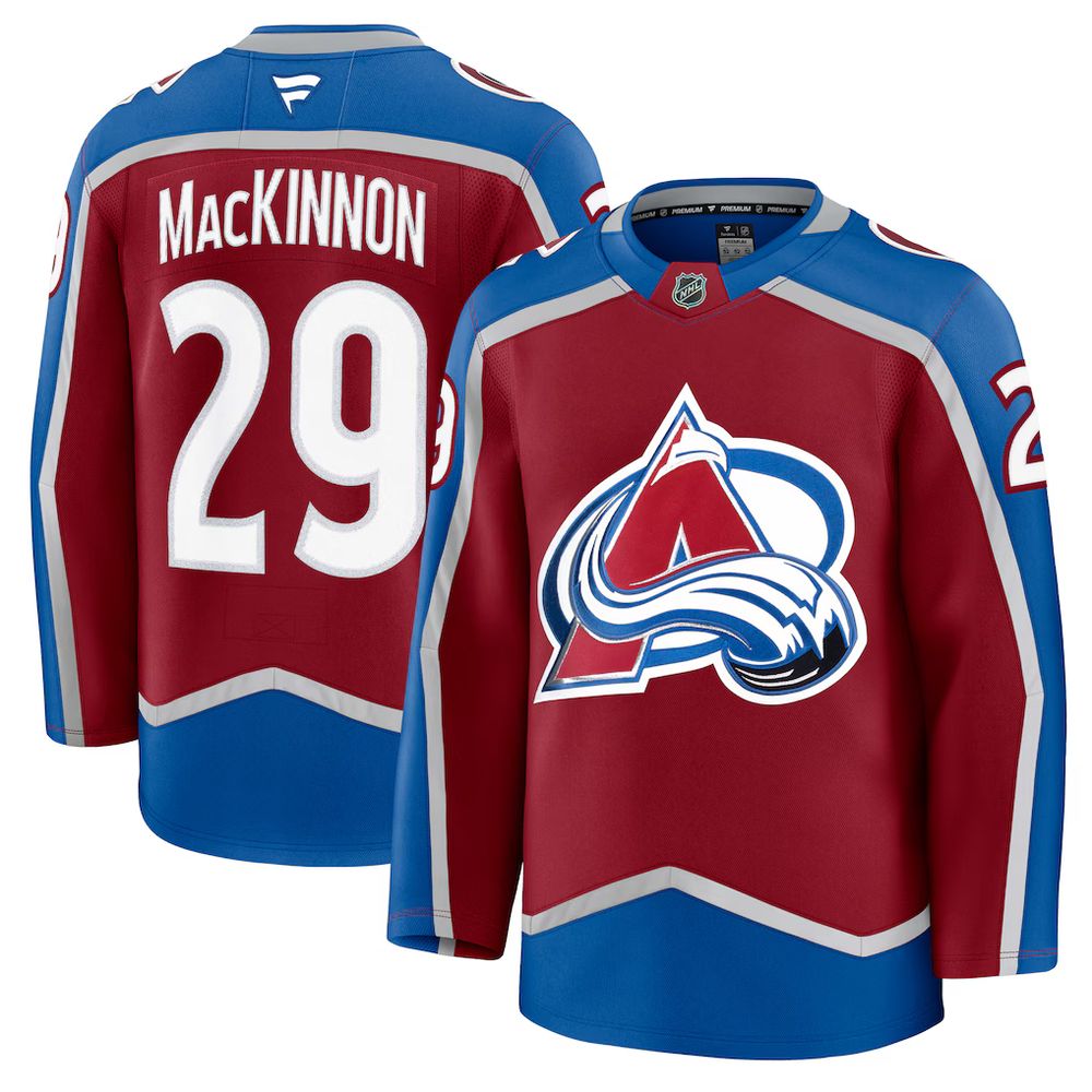 Men's Colorado Avalanche #29 Nathan MacKinnon Burgundy Home Premium Jersey