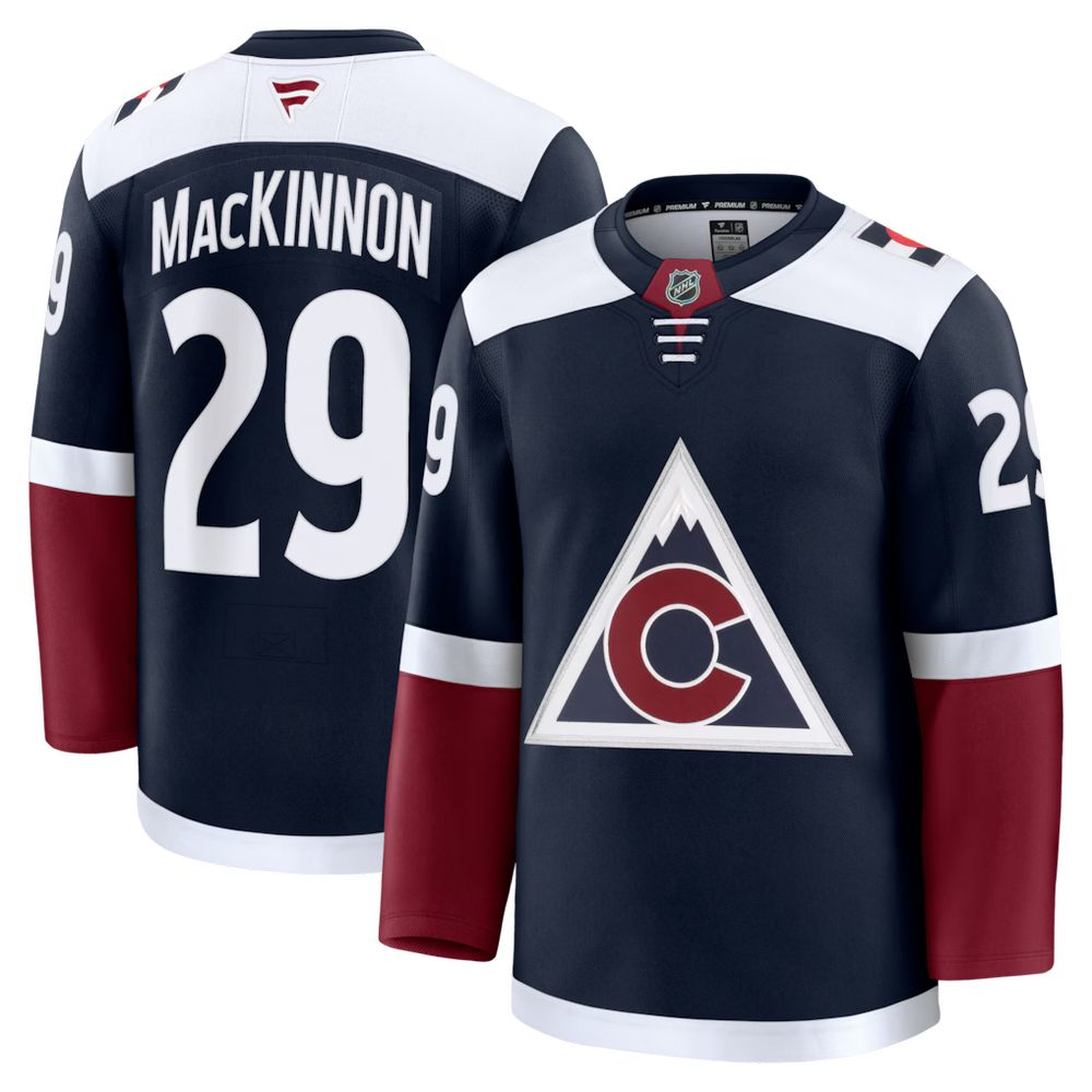 Men's Colorado Avalanche #29 Nathan MacKinnon Navy Alternate Premium Jersey