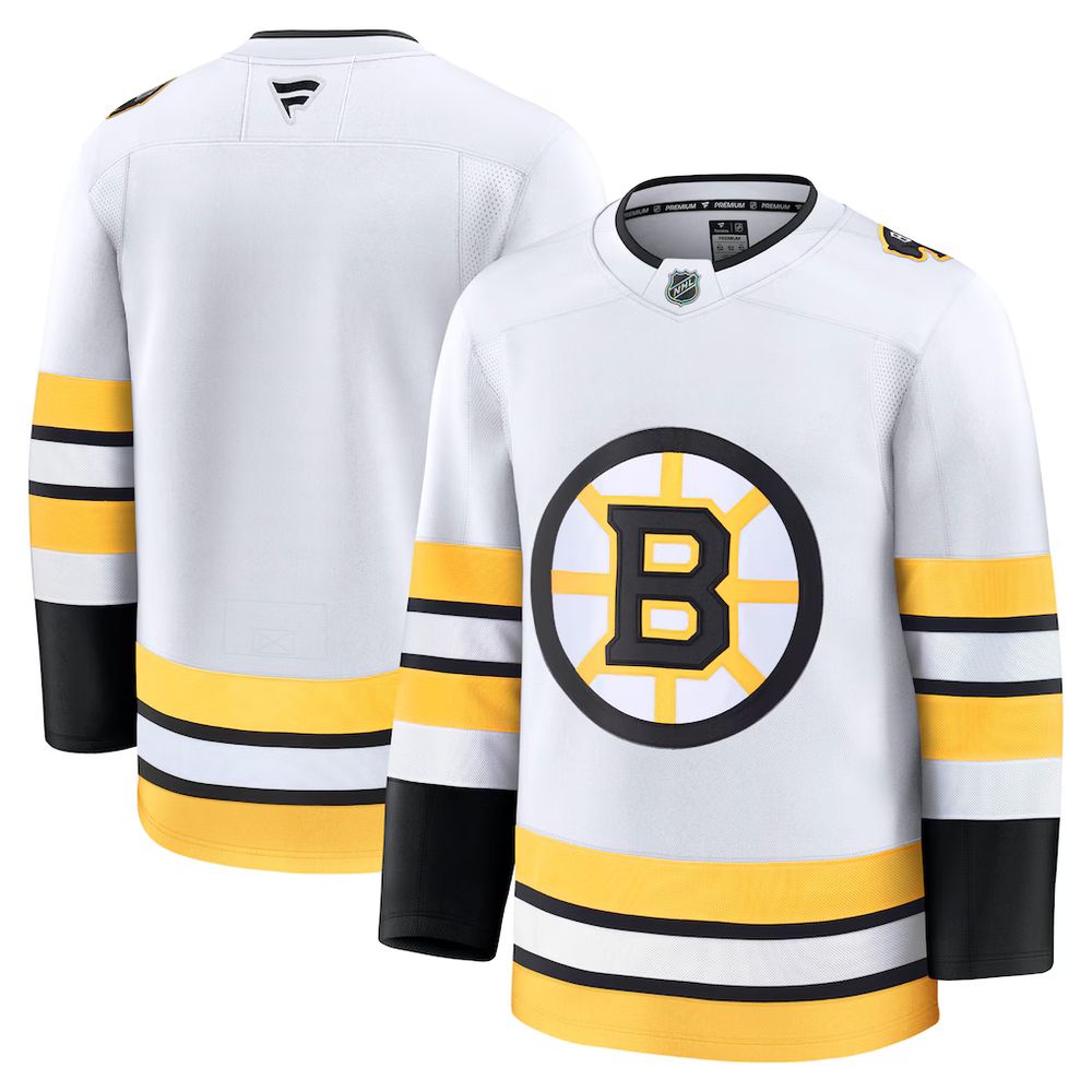 Men's Boston Bruins White Away Premium Jersey Men's Boston Bruins White Away Premium Jersey