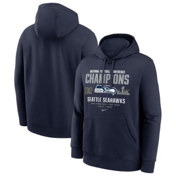 Men's Seattle Seahawks Nike College Navy 2025 NFC Champions Team Nation Hoodie Men's Seattle Seahawks Nike College Navy 2025 NFC Champions Team Nation Hoodie
