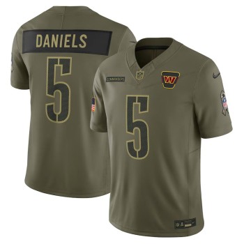 Men's Washington Commanders #5 Jayden Daniels Nike Olive 2025 Salute to Service Limited Jersey Men's Washington Commanders #5 Jayden Daniels Nike Olive 2025 Salute to Service Limited Jersey