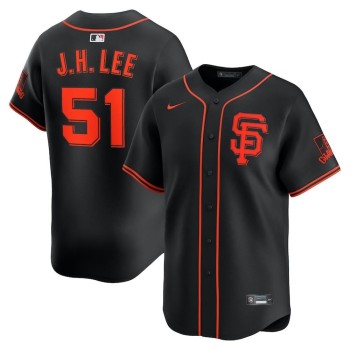 Men's San Francisco Giants #51 Jung Hoo Lee Nike Black Alternate Limited Player Jersey Men's San Francisco Giants #51 Jung Hoo Lee Nike Black Alternate Limited Player Jersey