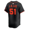 Men's San Francisco Giants #51 Jung Hoo Lee Nike Black Alternate Limited Player Jersey Men's San Francisco Giants #51 Jung Hoo Lee Nike Black Alternate Limited Player Jersey