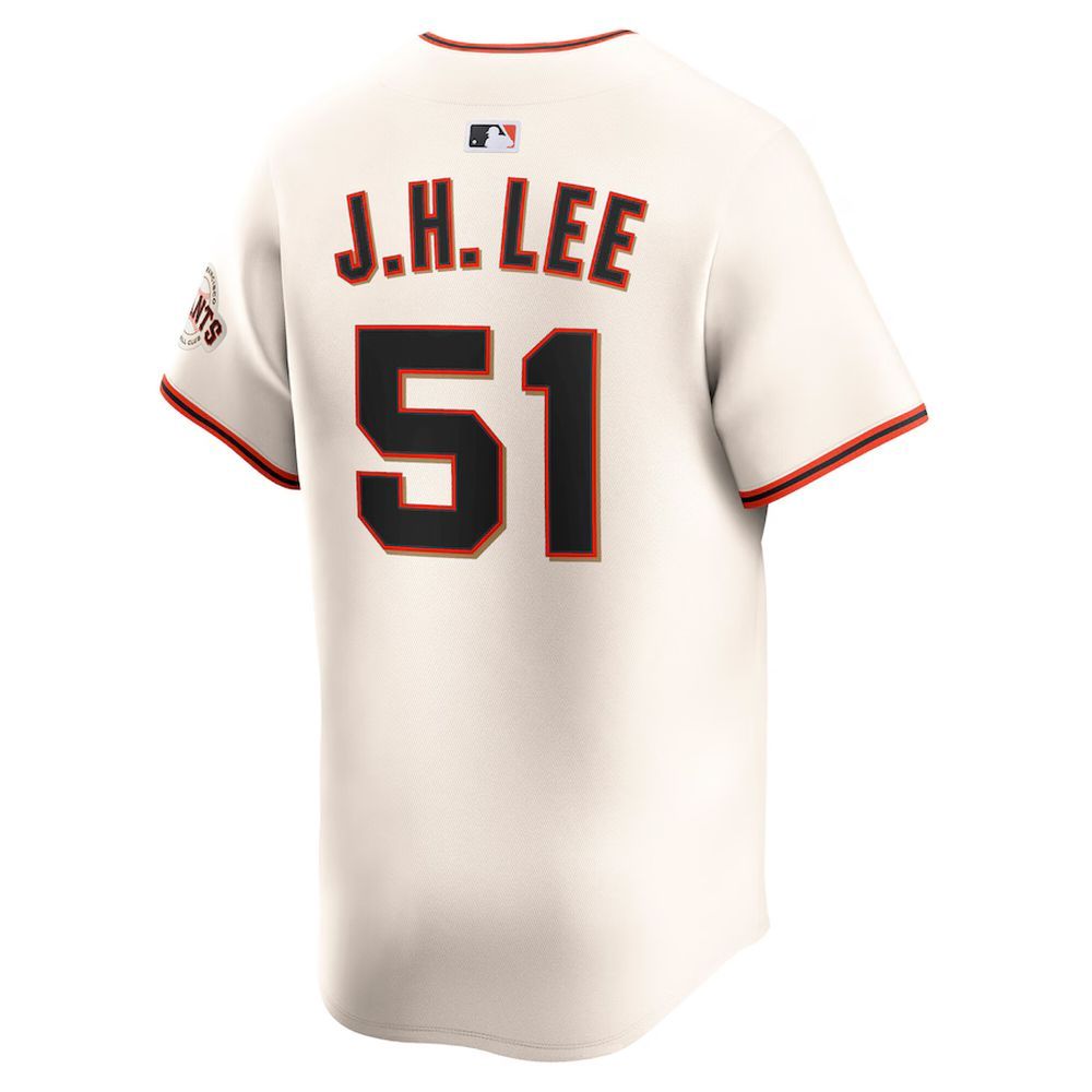 Men's San Francisco Giants #51 Jung Hoo Lee Nike Cream Home Limited Player Jersey Men's San Francisco Giants #51 Jung Hoo Lee Nike Cream Home Limited Player Jersey