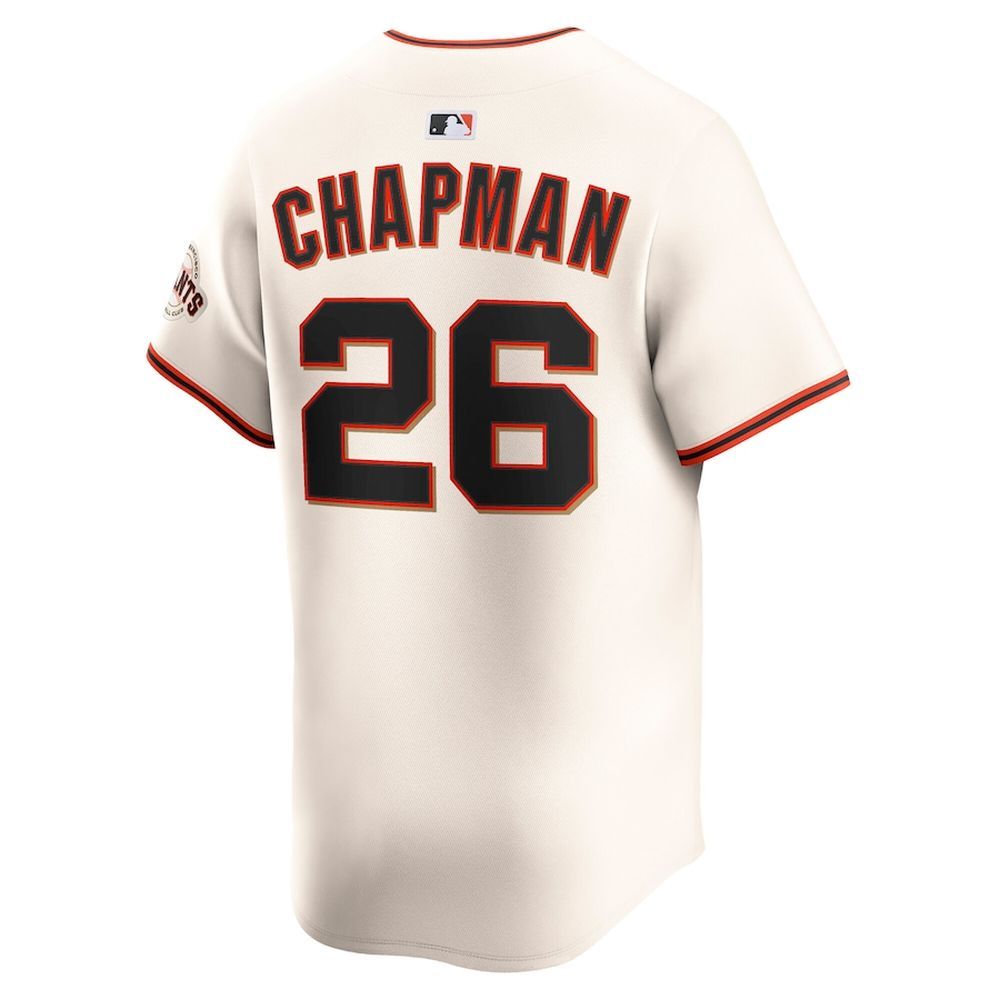 Men's San Francisco Giants #26 Matt Chapman Nike Cream Home Limited Player Jersey Men's San Francisco Giants #26 Matt Chapman Nike Cream Home Limited Player Jersey