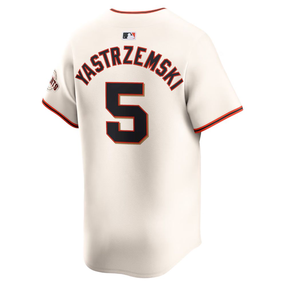 Men's San Francisco Giants #5 Mike Yastrzemski Nike Cream Home Limited Player Jersey Men's San Francisco Giants #5 Mike Yastrzemski Nike Cream Home Limited Player Jersey