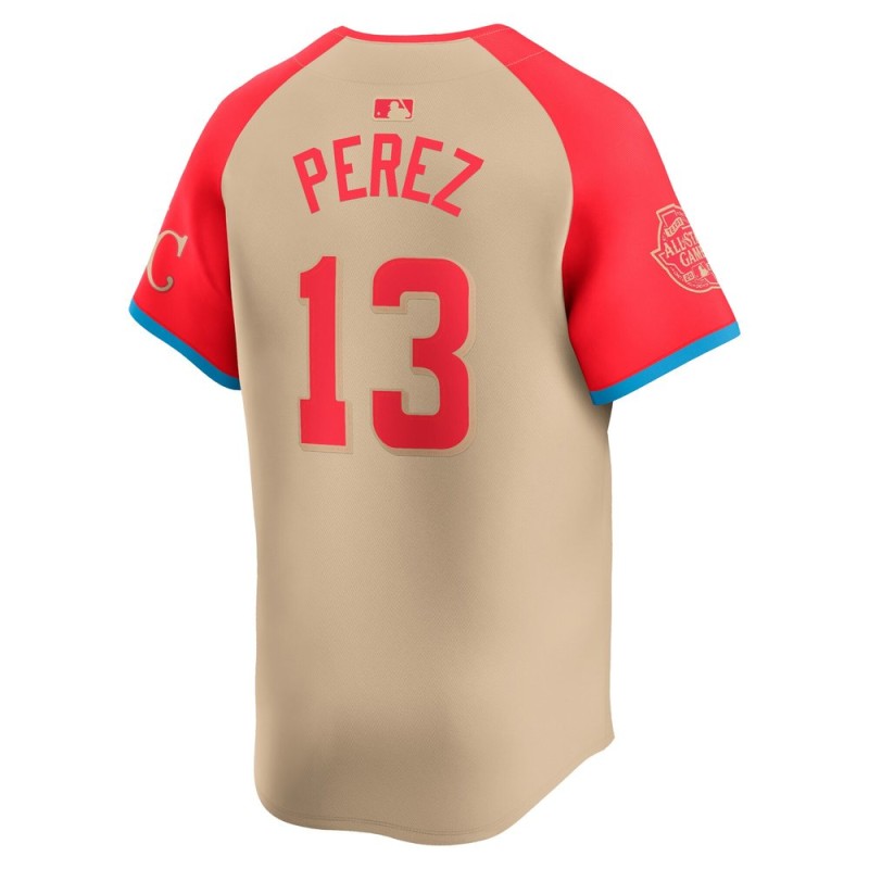 Men's American League Salvador Perez Cream 2024 MLB All-Star Game Limited Player Jersey Men's American League Salvador Perez Cream 2024 MLB All-Star Game Limited Player Jersey