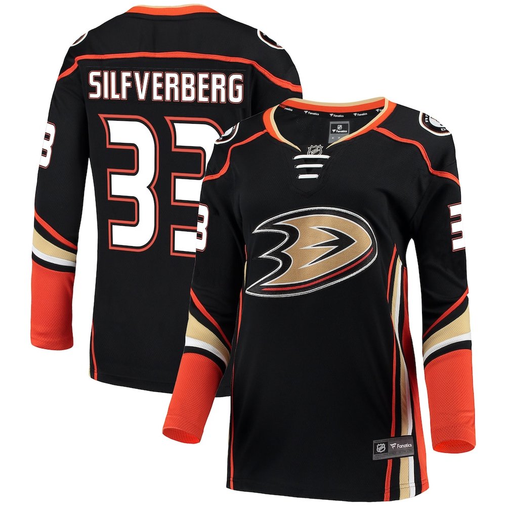Women's Anaheim Ducks #33 Jakob Silfverberg Black Jersey Women's Anaheim Ducks #33 Jakob Silfverberg Black Jersey