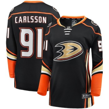 Women's Anaheim Ducks #91 Leo Carlsson Black Home Player Jersey