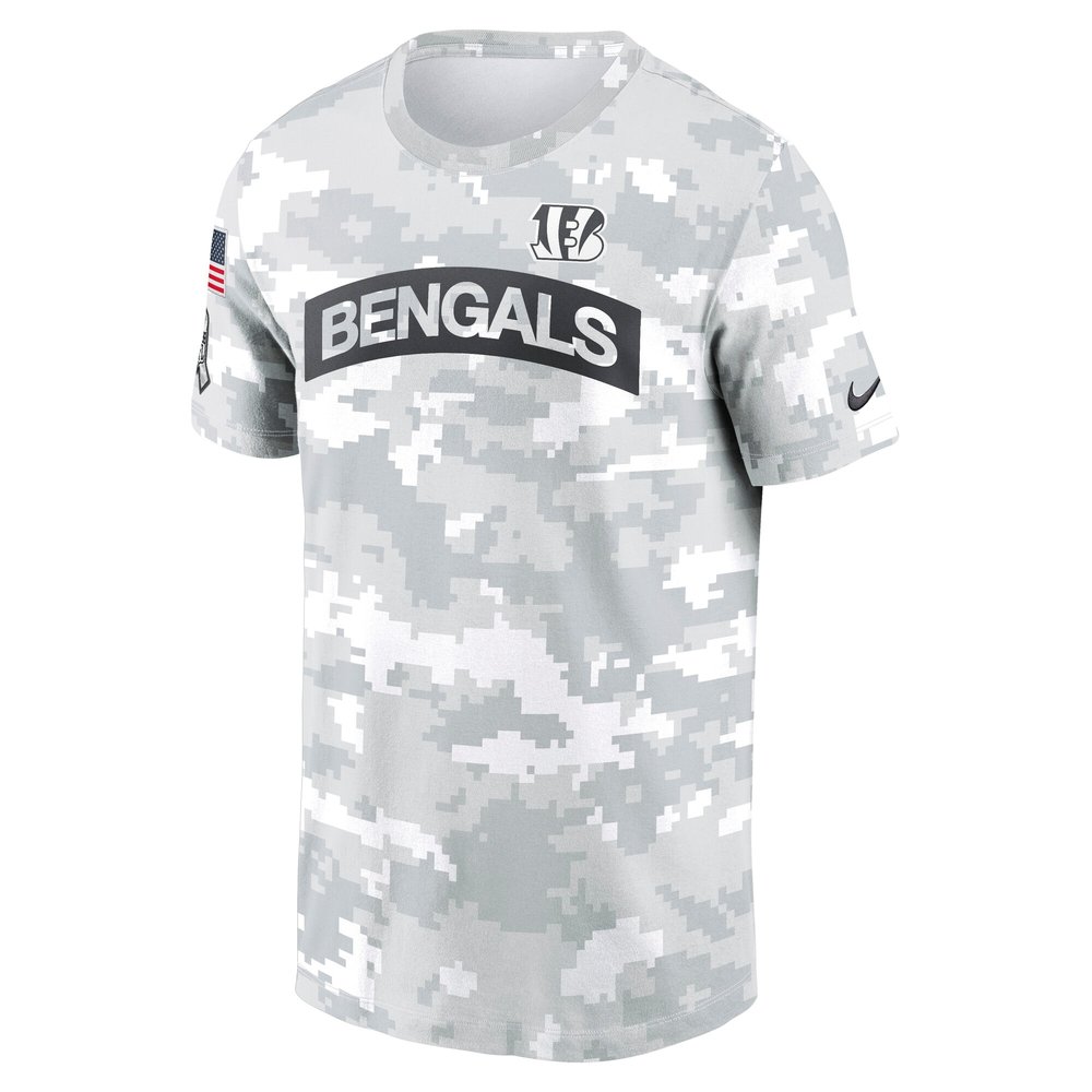 Men's Cincinnati Bengals Arctic Camo 2024 Salute To Service Performance T-Shirt