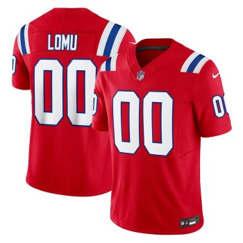Youth New England Patriots Caleb Lomu Red 2026 NFL Draft Vapor F.U.S.E. Limited Jersey
