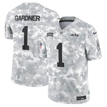 Men's New York Jets Sauce Gardner Arctic Camo 2024 Salute to Service Limited Jersey Men's New York Jets Sauce Gardner Arctic Camo 2024 Salute to Service Limited Jersey