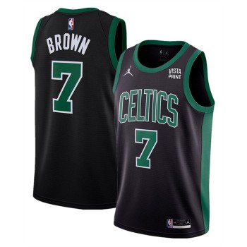 Men's Boston Celtics #7 Jaylen Brown Black Statement Edition Stitched Basketball Jersey Men's Boston Celtics #7 Jaylen Brown Black Statement Edition Stitched Basketball Jersey