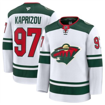 Youth Minnesota Wild #97 Kirill Kaprizov White 2024-25 Away Stitched Hockey Jersey