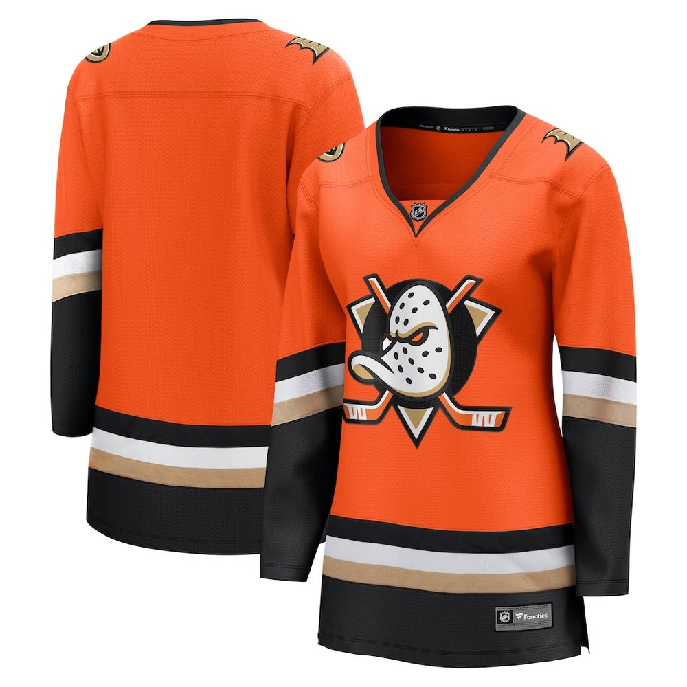 Women's Anaheim Ducks Orange Home Jersey Women's Anaheim Ducks Orange Home Jersey