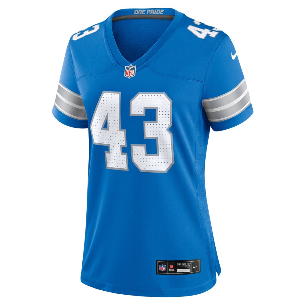 Women's Detroit Lions Jake Bates  Blue Team Game Jersey Women's Detroit Lions Jake Bates  Blue Team Game Jersey