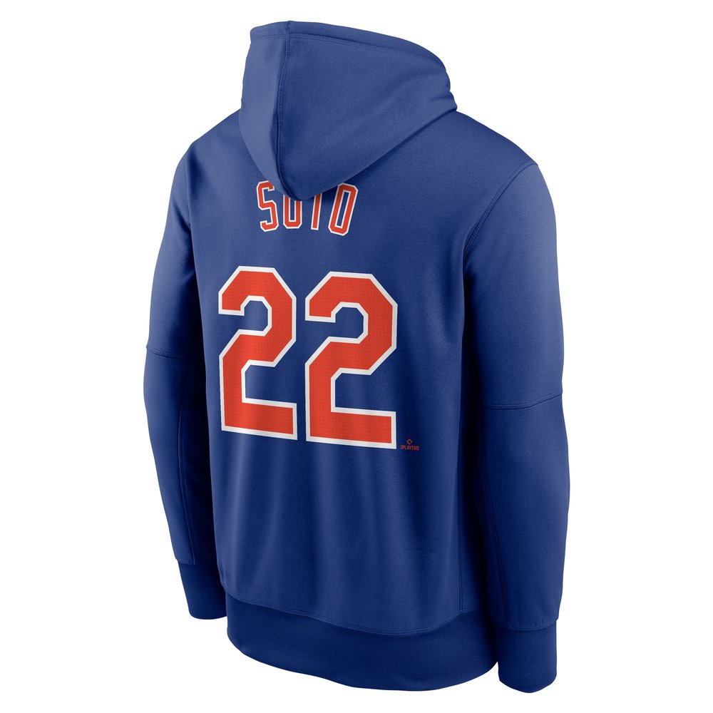 Youth New York Mets #22 Juan Soto Royal Name & Number Pullover Hoodie