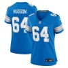 Women's Detroit Lions Bryan Hudson  Blue Game Jersey