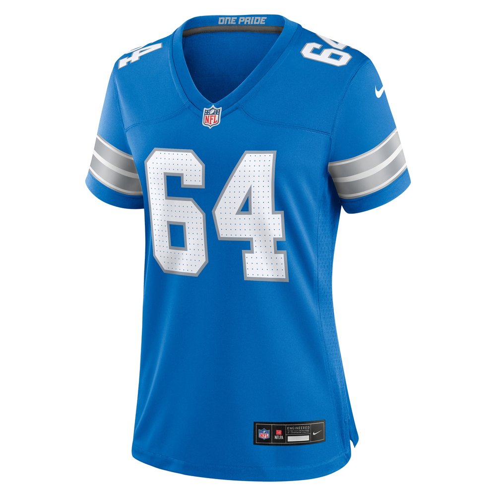 Women's Detroit Lions Bryan Hudson  Blue Game Jersey Women's Detroit Lions Bryan Hudson  Blue Game Jersey