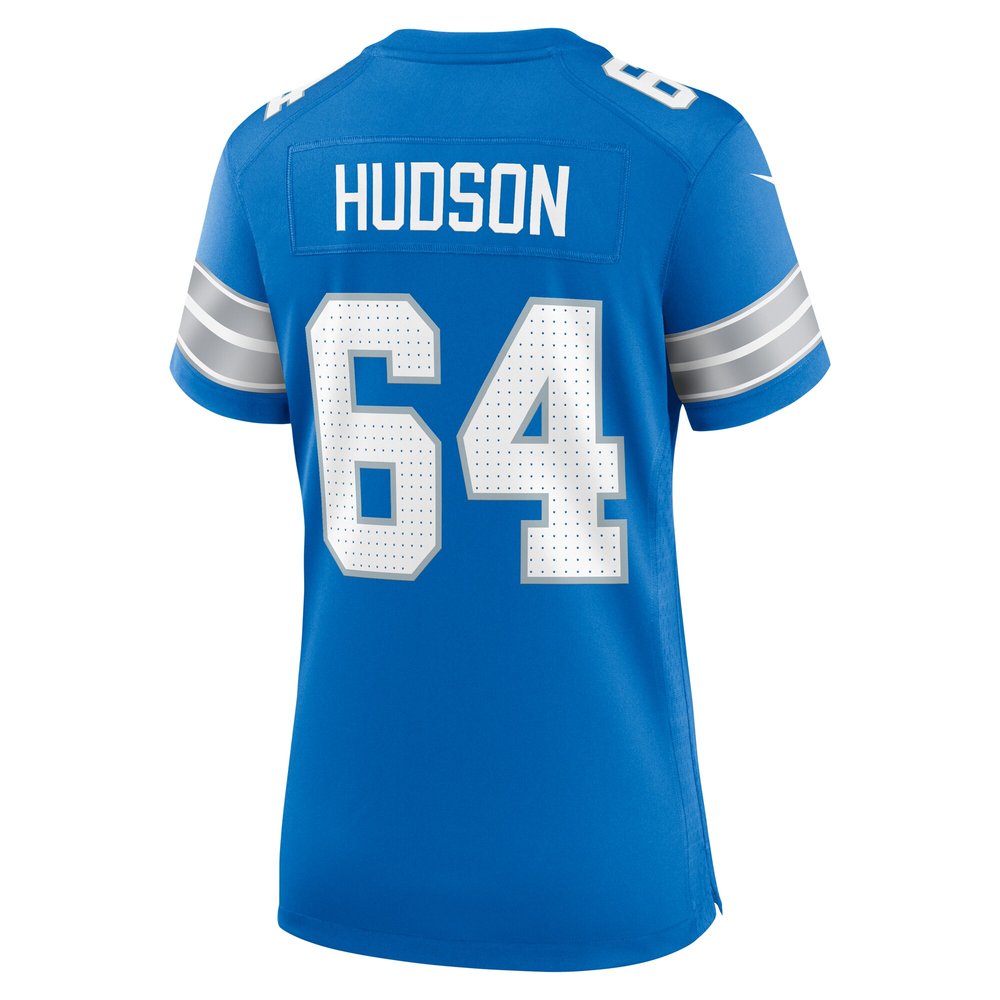 Women's Detroit Lions Bryan Hudson  Blue Game Jersey Women's Detroit Lions Bryan Hudson  Blue Game Jersey
