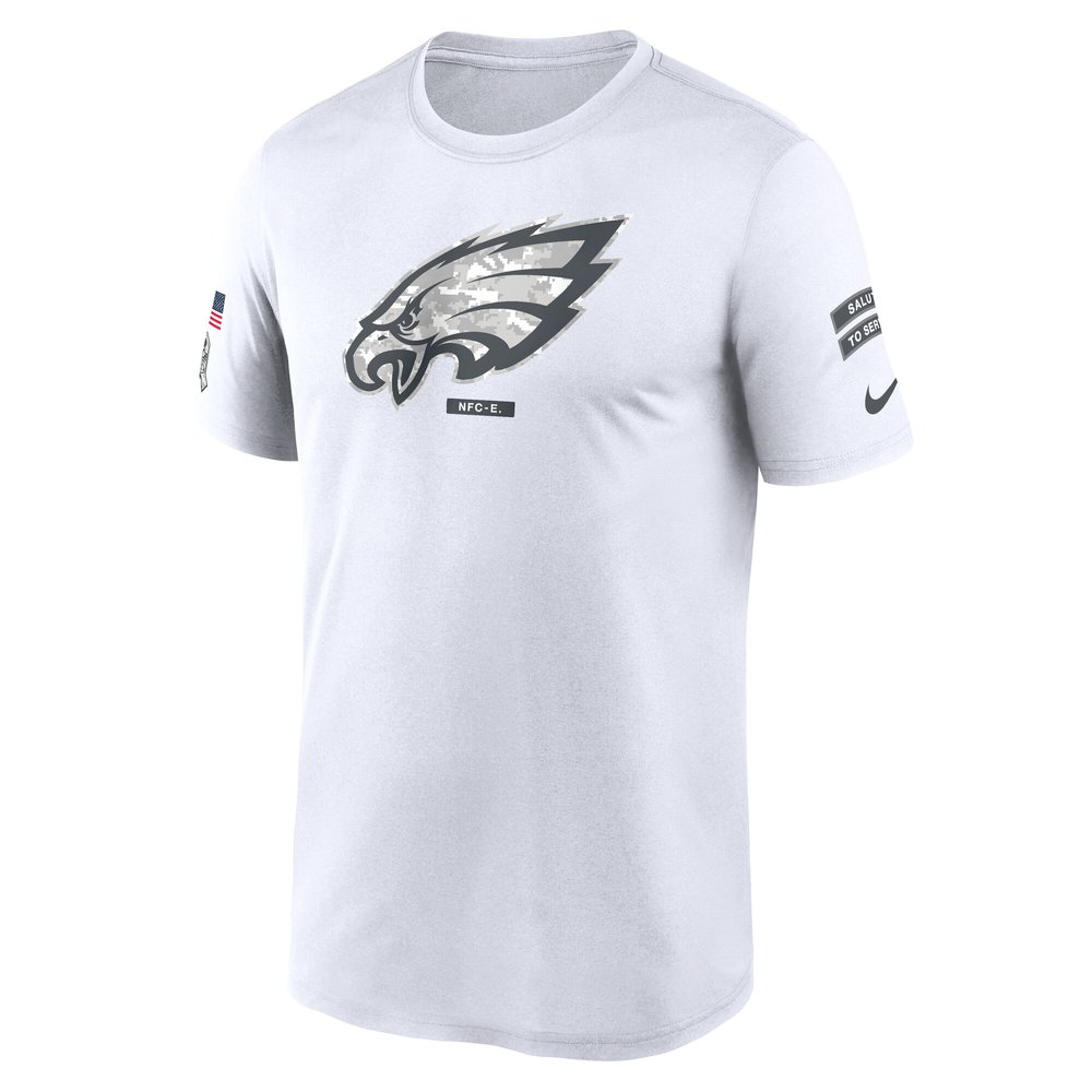 Men's Philadelphia Eagles White 2024 Salute To Service Legend Performance T-Shirt Men's Philadelphia Eagles White 2024 Salute To Service Legend Performance T-Shirt