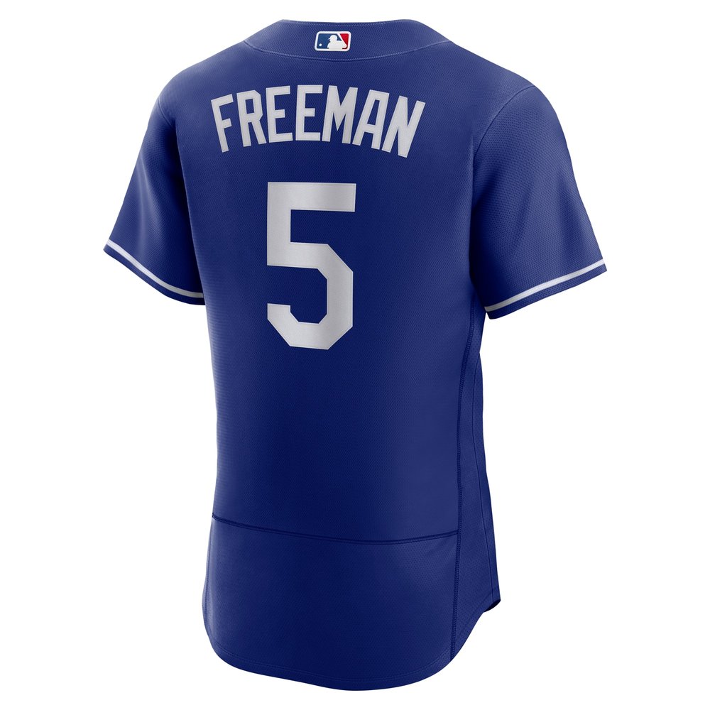 Men's Los Angeles Dodgers #5 Freddie Freeman Royal 2024 World Series Alternate Authentic Player Jersey Men's Los Angeles Dodgers #5 Freddie Freeman Royal 2024 World Series Alternate Authentic Player Jersey