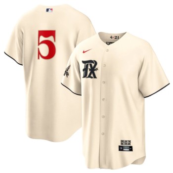 Youth Texas Rangers #5 Corey Seager Cream 2023 City Connect Stitched Baseball Jersey Youth Texas Rangers #5 Corey Seager Cream 2023 City Connect Stitched Baseball Jersey