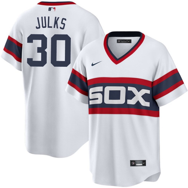 Men's Chicago White Sox #30 Corey Julks White Home Official Player Jersey