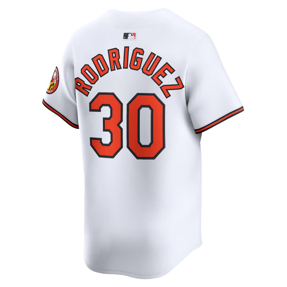 Men's Baltimore Orioles #30 Grayson Rodriguez White Alternate Limited Player Jersey Men's Baltimore Orioles #30 Grayson Rodriguez White Alternate Limited Player Jersey