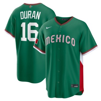 Youth Mexico Baseball #16 Jarren Duran Green 2026 World Baseball Classic Road Stadium Jersey