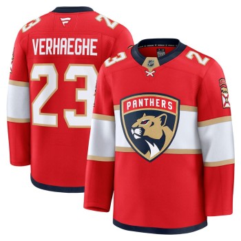 Men's Florida Panthers #23 Carter Verhaeghe Red Premium Jersey
