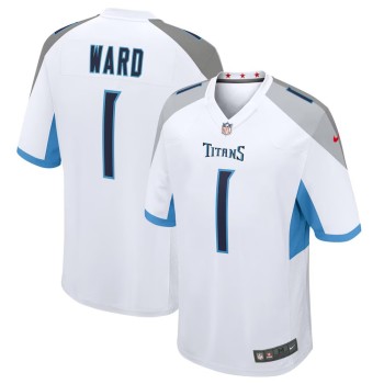 Men's Tennessee Titans #1 Cameron Ward Nike White 2025 NFL Draft First Round Pick Game Jersey Men's Tennessee Titans #1 Cameron Ward Nike White 2025 NFL Draft First Round Pick Game Jersey