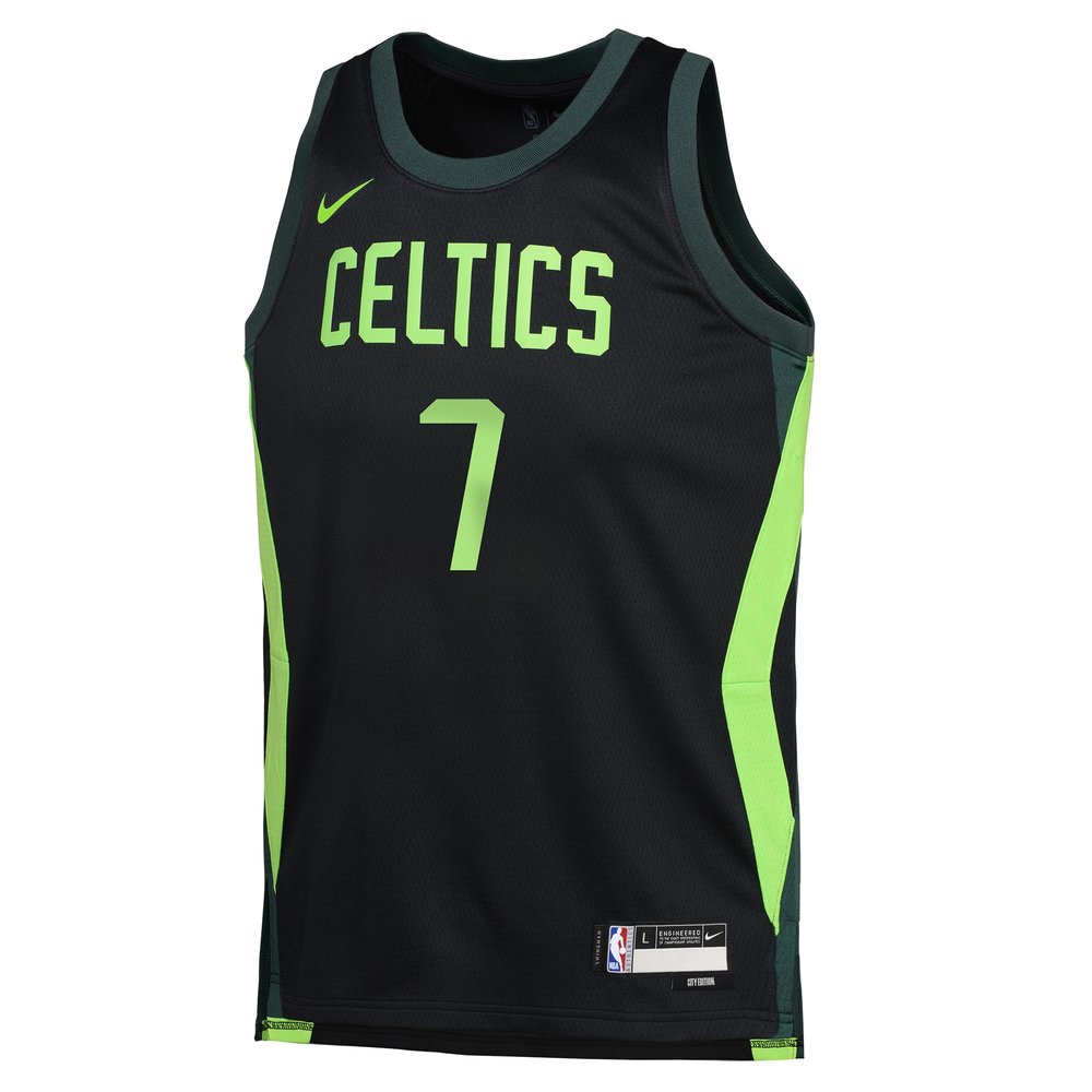 Youth Boston Celtics Jaylen Brown Black 2024/25 Swingman Player Jersey - City Edition Youth Boston Celtics Jaylen Brown Black 2024/25 Swingman Player Jersey - City Edition