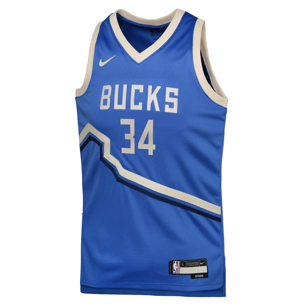 Youth Milwaukee Bucks Giannis Antetokounmpo Royal 2024/25 Swingman Player Jersey - City Edition Youth Milwaukee Bucks Giannis Antetokounmpo Royal 2024/25 Swingman Player Jersey - City Edition