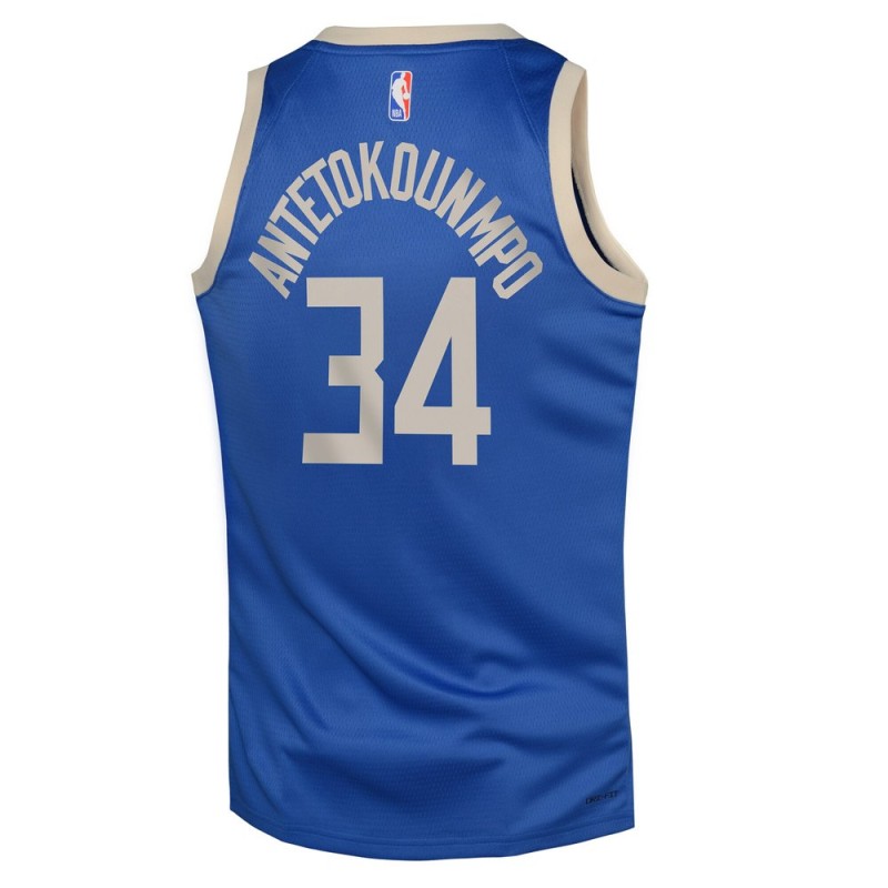 Youth Milwaukee Bucks Giannis Antetokounmpo Nike Royal 2024/25 Swingman Player Jersey - City Edition Youth Milwaukee Bucks Giannis Antetokounmpo Nike Royal 2024/25 Swingman Player Jersey - City Edition