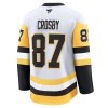 Men's Pittsburgh Penguins #87 Sidney Crosby White Away Premium Jersey