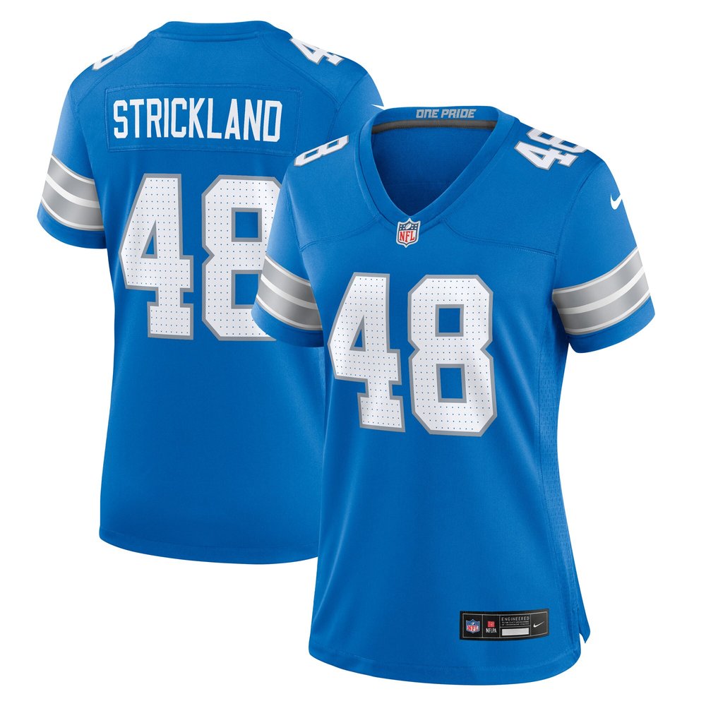Women's Detroit Lions Loren Strickland  Blue Game Jersey