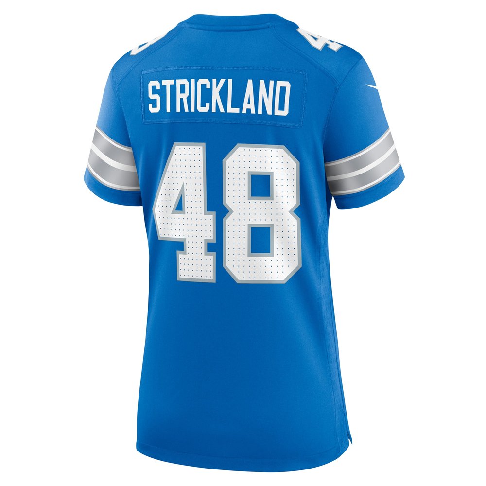 Women's Detroit Lions Loren Strickland  Blue Game Jersey Women's Detroit Lions Loren Strickland  Blue Game Jersey
