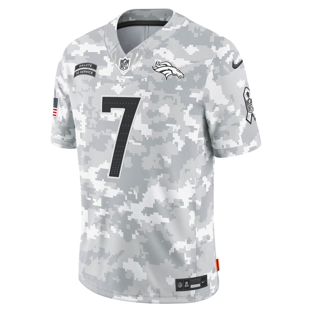 Men's Denver Broncos John Elway Arctic Camo 2024 Salute to Service Retired Player Limited Jersey Men's Denver Broncos John Elway Arctic Camo 2024 Salute to Service Retired Player Limited Jersey